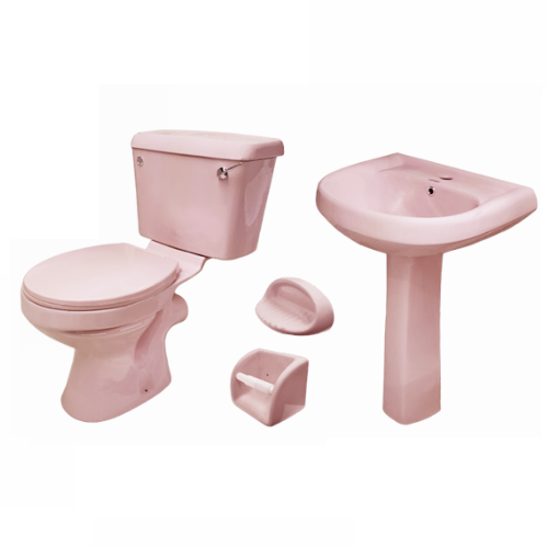 VICTORY Ivory Close Coupling Toilet Set With Lever And P-Trap. This Unit is a Complete Set with All Bathroom Necessities included, Toilet, Soft Closed Seat, Face basin With Pedestal, Soap Dish and Tissue Holder- TR379 VICTORY Ivory Close Coupling Toilet Set With Lever And P-Trap. This Unit is a Complete Set with All Bathroom Necessities included, Toilet, Soft Closed Seat, Face basin With Pedestal, Soap Dish and Tissue Holder- TR379